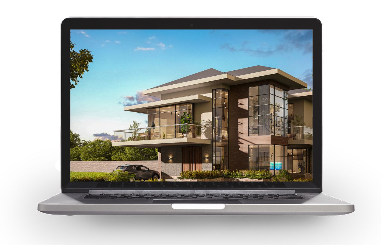 Aboitiz Land website on laptop